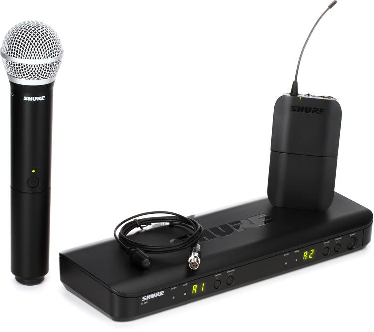 Shure BLX1288/CVL Dual Channel Wireless Combo System - H11 Band