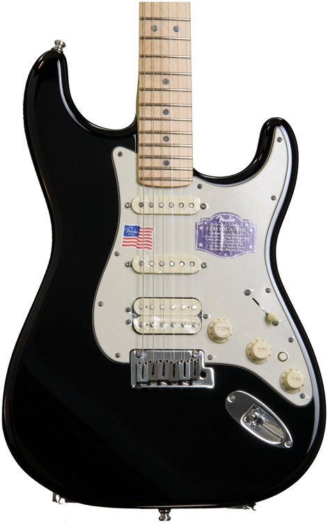 Fender American Deluxe Strat HSS - Black | Sweetwater