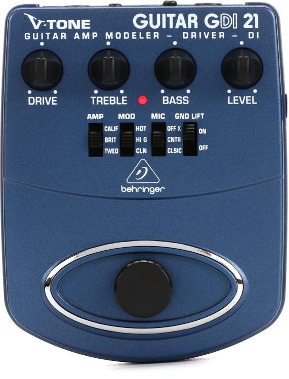 Behringer GDI21 VTone Guitar Driver DI Pedal Sweetwater