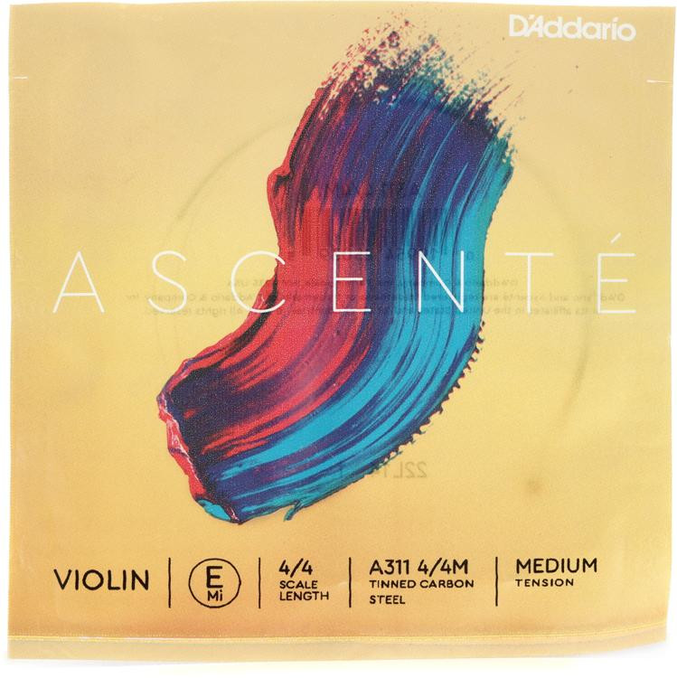 D'Addario A311 Ascente Violin E String 1/16 Size, Medium Tension Sweetwater