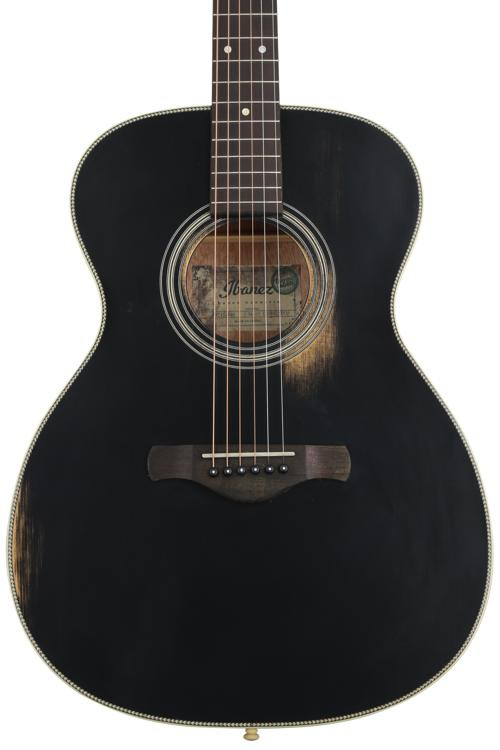 Ibanez Artwood Vintage AVC11 Acoustic Guitar - Antique Black Semi Gloss ...