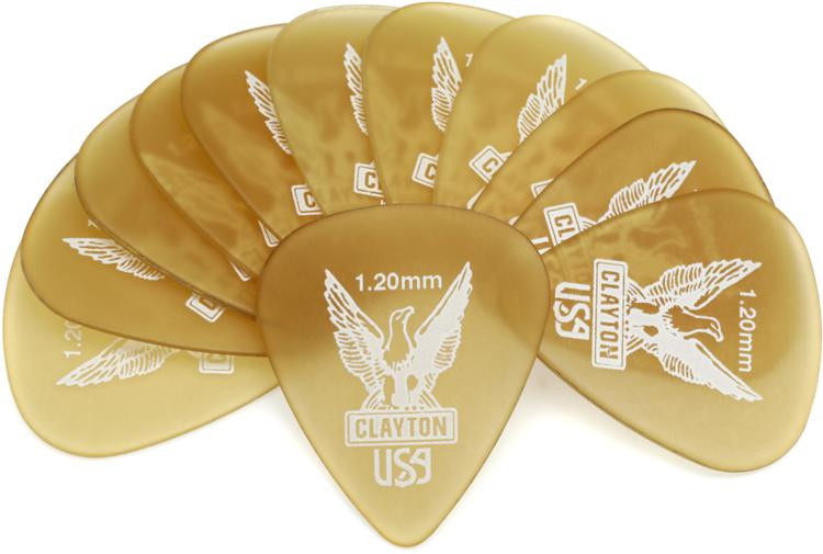 Clayton Ultem Standard Picks 12pack 1.20mm Sweetwater