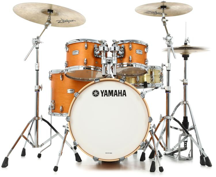 Yamaha Tour Custom 4 Piece Shell Pack 20 Kick Caramel Satin Sweetwater 7029