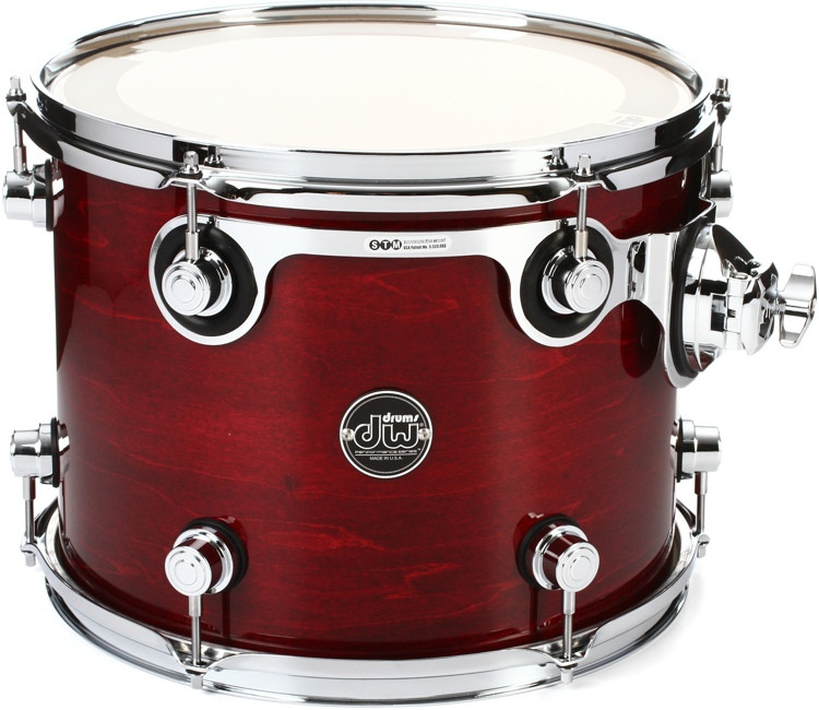 DW Performance Series Mounted Tom 10" x 13" Cherry Stain Lacquer