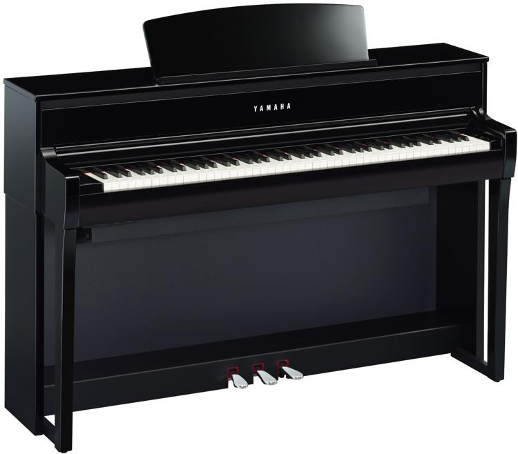 雅马哈Clavinova clp - 775数字直立式钢琴台抛光乌木完成图像1