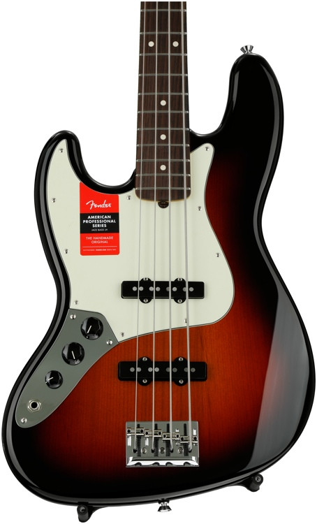 Fender American Professional Jazz Bass Left Handed 3 Color Sunburst With Rosewood Fingerboard 5287