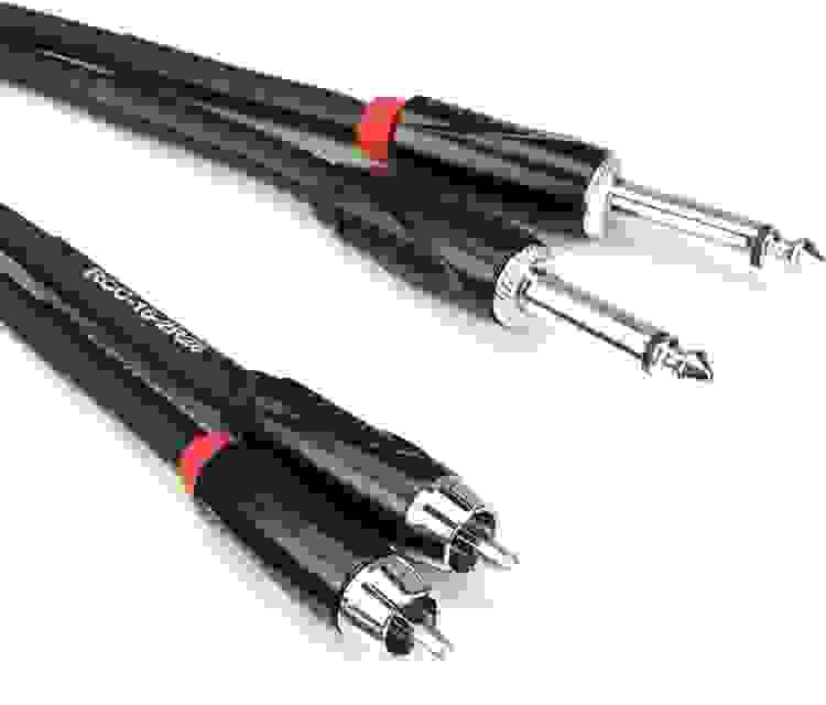 Roland RCC-15-2R28 Dual 1/4-inch TS Male to RCA Male Interconnect Cable - 15 foot