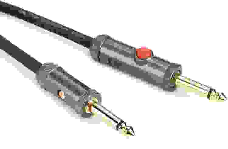 D'Addario PW-AGL-15 Circuit Breaker Straight to Straight Instrument Cable with Latching Switch - 15 foot