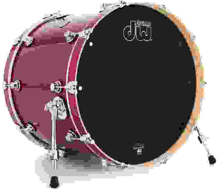 DW Performance Series Bass Drum - 18 x 22 inch - Cherry Stain Lacquer