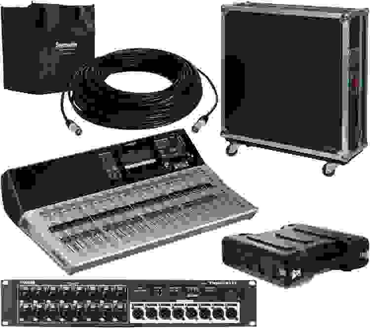 Yamaha TF5 Mixer with Stage Box and Cases