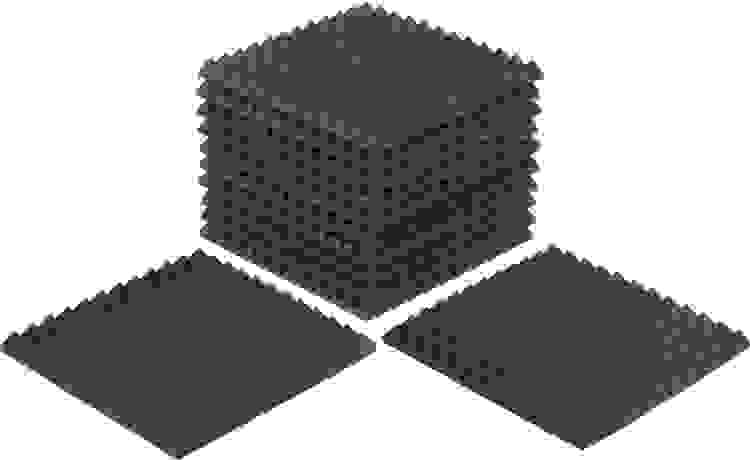 Auralex 2 inch Studiofoam Pyramids 2x2 foot Acoustic Panel 12-pack - Charcoal