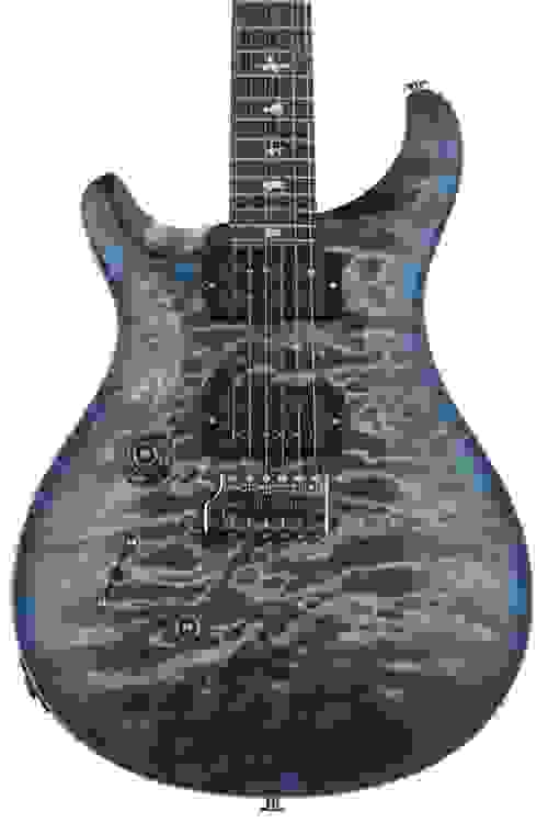 PRS Wood Library Custom 24 Left-handed 10-Top Electric Guitar - Charcoal Blue Burst