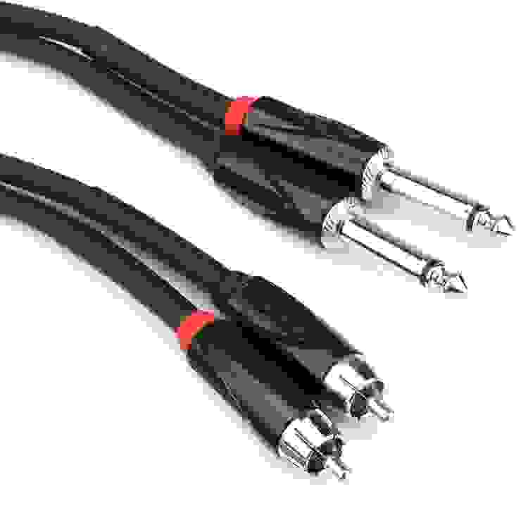 Roland RCC-5-2R28 Dual 1/4-inch TS Male to RCA Male Interconnect Cable - 5 foot