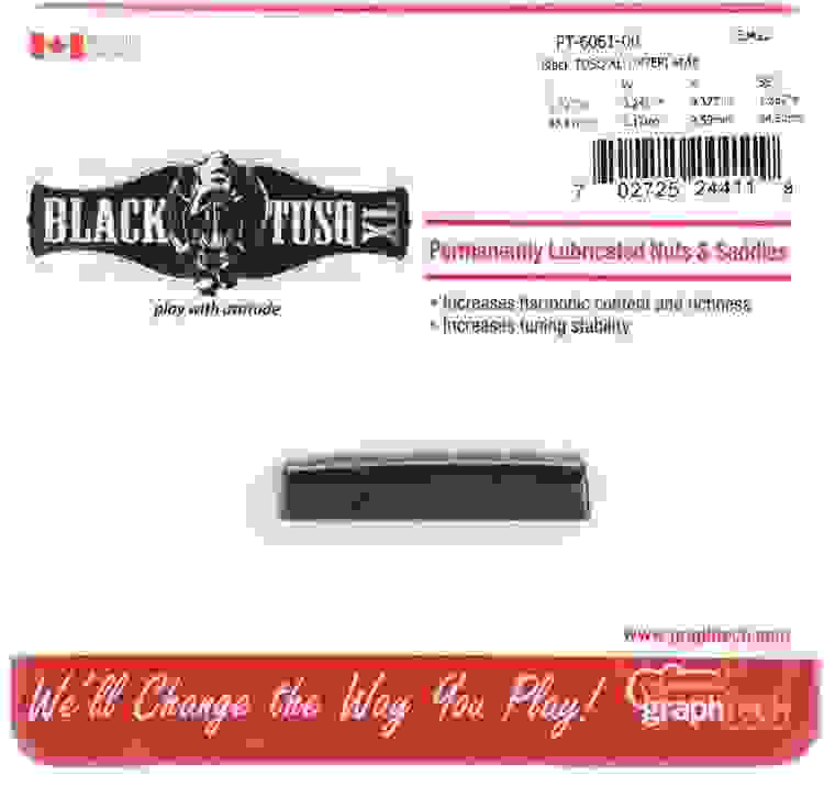 Graph Tech Model 6061-00 Slotted Epiphone-style 1/4-inch Guitar Nut for 34.66mm Spacing - TUSQ XL Black