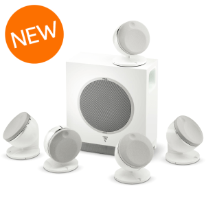 Focal Dome Flax Pack 5.1 Satellite Speaker System with Sub Air Subwoofer - White