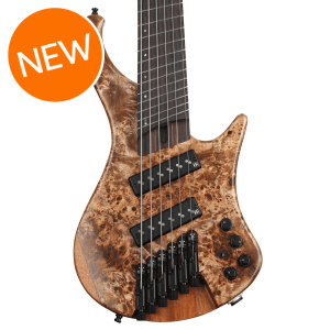 Ibanez EHB Ergonomic Headless 6-string Multi-scale Bass Guitar - Antique Brown Stained Low Gloss