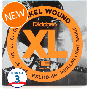 D'Addario EXL110 XL Nickel Wound Electric Guitar Strings - .010-.046 (12-pack)