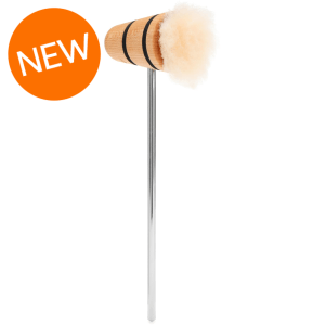 Low Boy Puff Daddy Long Boy Bass Drum Beater - Natural with Black Stripes