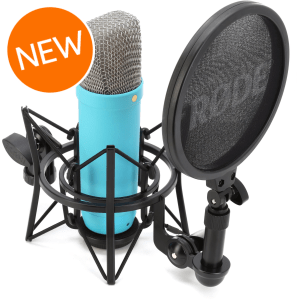 Rode NT1 Signature Series Condenser Microphone with SM6 Shockmount and Pop Filter - Blue