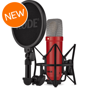 Rode NT1 Signature Series Condenser Microphone with SM6 Shockmount and Pop Filter - Red
