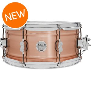 PDP Concept Copper Snare Drum - 6.5 x 14-inch - Natural Brushed Copper with Chrome Hardware
