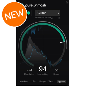 Sonible pure:unmask Spectral Frequency Unmasking Plug-in - Crossgrade for Sonible Product Owners
