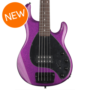 Sterling By Music Man StingRay RAY35 5-string Bass Guitar - Purple Sparkle