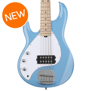 Sterling By Music Man StingRay RAY5 Bass Guitar Left-handed - Chopper Blue