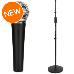Shure SM58 Cardioid Dynamic Vocal Microphone with 10" Round Base Stand