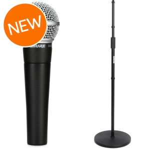 Shure SM58 Cardioid Dynamic Vocal Microphone with 12" Round Base Stand