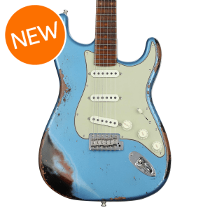 Fender Custom Shop GT11 Heavy Relic Stratocaster Electric Guitar - Lake Placid Blue over 3-tone Sunburst, Sweetwater Exclusive