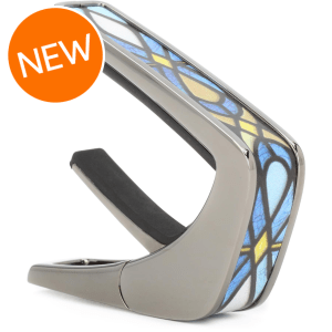 Thalia Deluxe Series Capo - Black Chrome with Stained Glass
