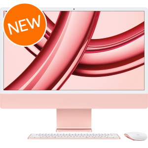 Apple 24-inch iMac With Retina 4.5K Display: Apple M3 Chip with 8‑core CPU and 8‑core GPU, 256GB - Pink