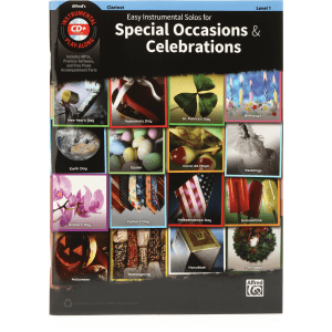 Alfred Easy Instrumental Solos for Special Occasions & Celebrations Book - Bb Clarinet