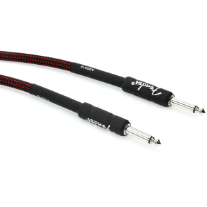 Fender 0990820061 Professional Series Straight to Straight Instrument Cable - 10 foot Red Tweed