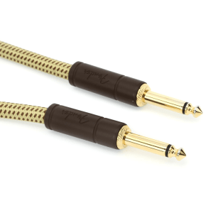 Fender 0990820081 Deluxe Series Straight to Straight Instrument Cable - 18.6 foot Tweed