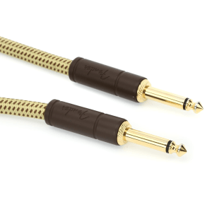 Fender 0990820089 Deluxe Series Straight to Straight Instrument Cable - 10 foot Tweed