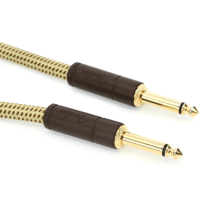 Fender 0990820094 Deluxe Series Straight to Straight Instrument Cable - 5 foot Tweed