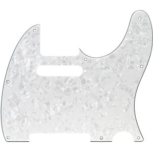 Fender 8-hole Modern Telecaster Pickguard - White Pearl