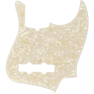 Fender 10-hole Contemporary Jazz Bass Pickguard - Aged White Pearloid