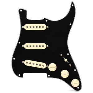 Fender Vintage Noiseless SSS Pre-wired Stratocaster Pickguard - Black 3-ply