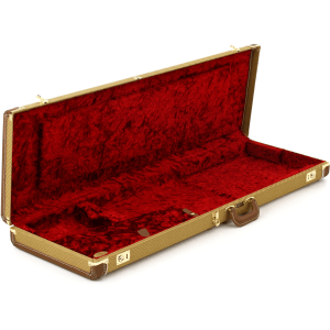 Fender G&G Deluxe Hardshell Case for Precision Bass - Tweed with Red Poodle Plush Interior