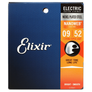 Elixir Strings 12007 Nanoweb Electric Guitar Strings - .009-.052 Super Light 7-string