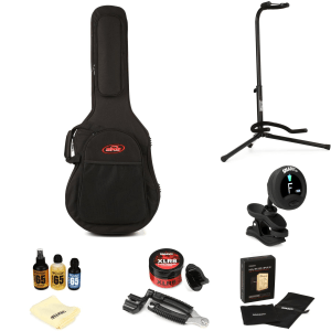 SKB 1SKB-SC30 Thin-line Acoustic/Classical Guitar Soft Case Essential Care Bundle
