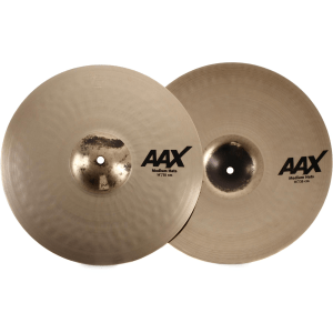 Sabian 14 inch AAX Medium Hi-hat Cymbals - Brilliant Finish