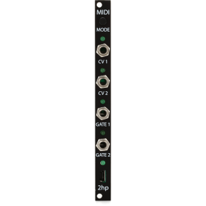 2HP MIDI Eurorack MIDI to CV/Gate Module - Black