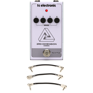 TC Electronic 3rd Dimension Chorus Pedal with Patch Cables