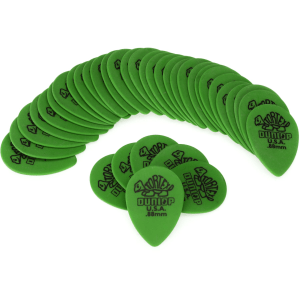 Dunlop Tortex Small Teardrop Guitar Picks - .88mm Green (36-pack)
