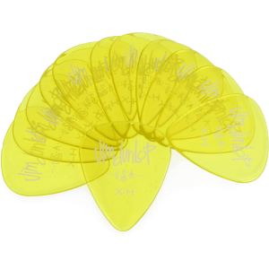 Dunlop 486PXH Gels Guitar Picks Yellow Extra Heavy 12-pack