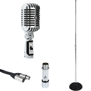 Shure 55SH Series II Cardioid Dynamic Vocal Microphone and Stand Bundle